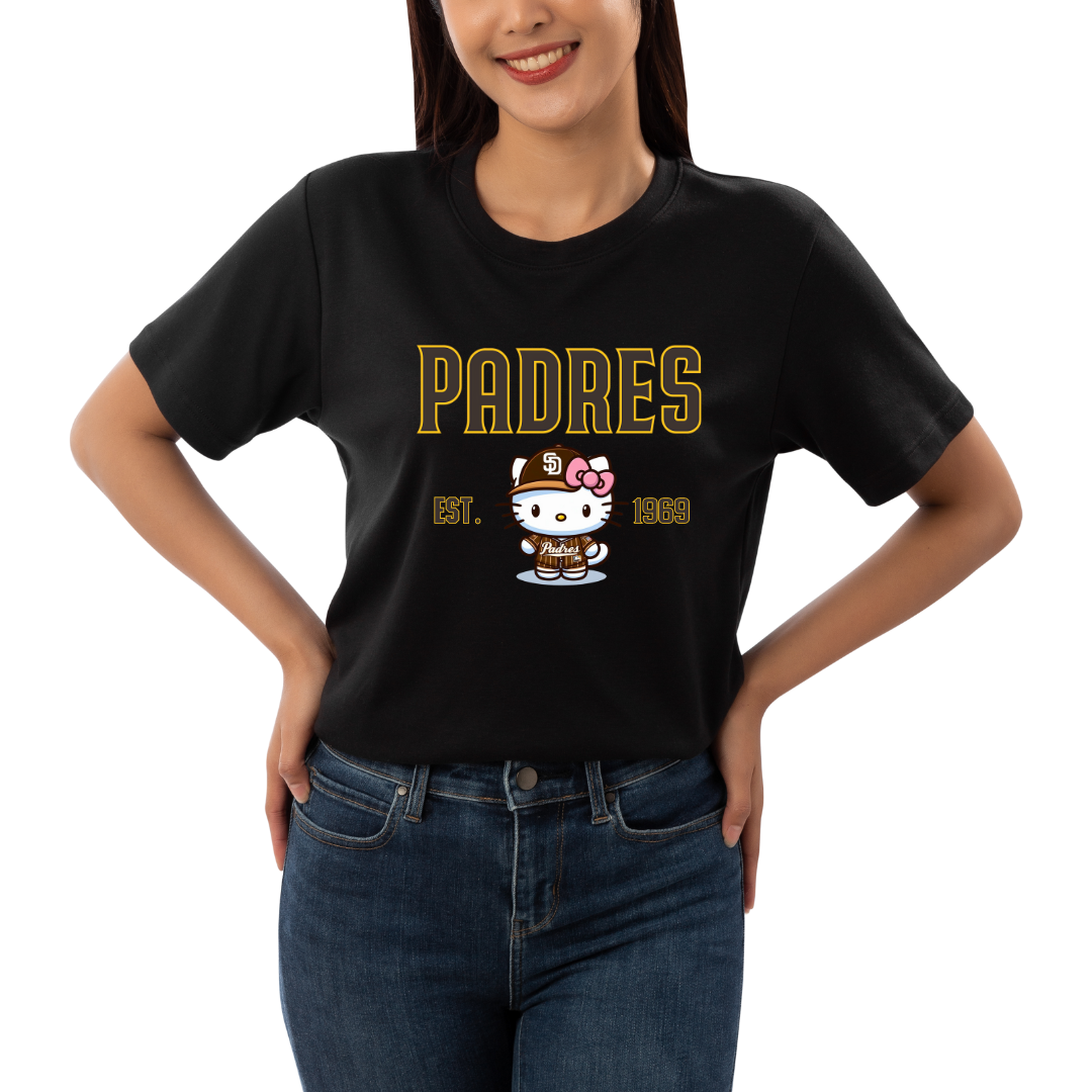 Padres Pink Bow Kitty Crewneck