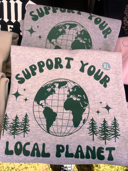 Save your Local Planet Printed Crewneck