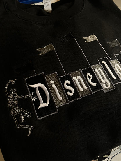 Skeleton Dland Sign Embroidered Crewneck