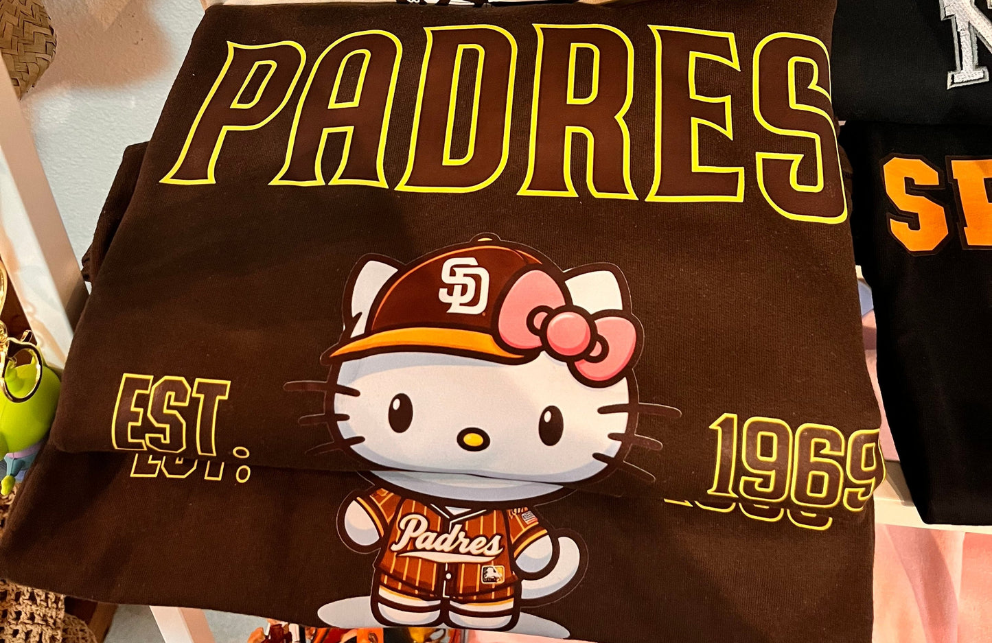 Padres Pink Bow Kitty Crewneck