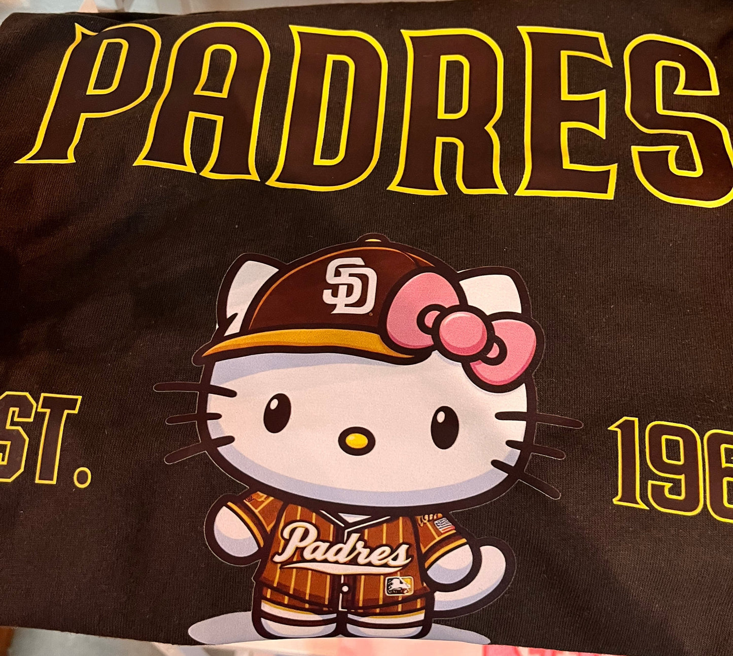 Padres Pink Bow Kitty Crewneck